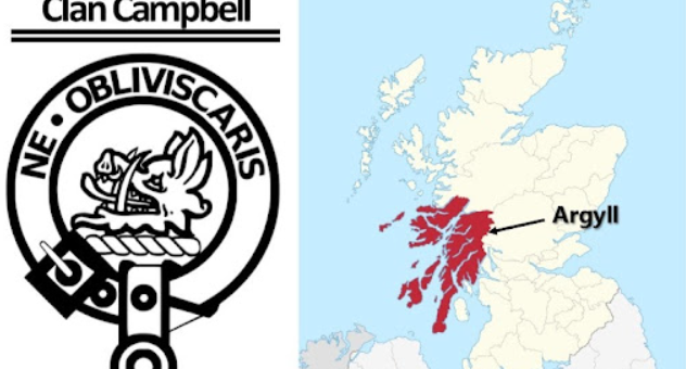 clan campbell crest and map